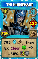 Wizard101 Ice spell card: The Hierophant, Spell ID 5812
