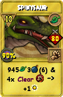 Wizard101 Life spell card: Spinysaur, Spell ID 6006
