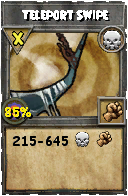 Wizard101 Death spell card: Teleport Swipe, Spell ID 6010