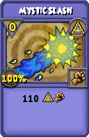 Wizard101 Myth spell card: Mystic Slash, Spell ID 6013