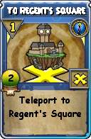 Wizard101 Cantrips spell card: To Regent's Square, Spell ID 6023