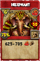 Wizard101 Fire spell card: Helephant, Spell ID 6033