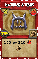 Wizard101 Fire spell card: Natural Attack, Spell ID 6047