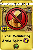 Wizard101 Myth spell card: Wandering Ahnic Spirit, Spell ID 6064