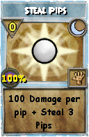 Wizard101 Moon spell card: Steal Pips, Spell ID 6073