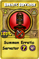 Wizard101 Myth spell card: Erratic Servator, Spell ID 6093