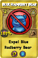Wizard101 Myth spell card: Blue Radberry Bear, Spell ID 6100