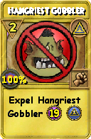 Wizard101 Myth spell card: Hangriest Gobbler, Spell ID 6101