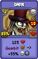 Wizard101 Death spell card: Ghoul, Spell ID 6104