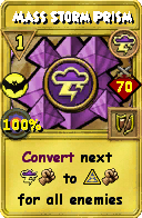 Wizard101 Storm spell card: Mass Storm Prism, Spell ID 6116