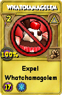 Wizard101 Myth spell card: Whatchamagolem, Spell ID 6121