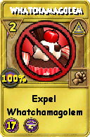 Wizard101 Myth spell card: Whatchamagolem, Spell ID 6132