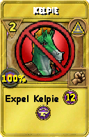 Wizard101 Myth spell card: Kelpie, Spell ID 6155