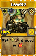 Wizard101 Sun spell card: Lamassu, Spell ID 6159