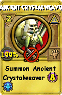 Wizard101 Myth spell card: Ancient Crystalweaver, Spell ID 6162
