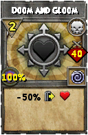 Wizard101 Death spell card: Doom and Gloom, Spell ID 6165