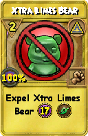 Wizard101 Myth spell card: Xtra Limes Bear, Spell ID 6167