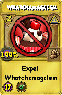 Wizard101 Myth spell card: Whatchamagolem, Spell ID 6174