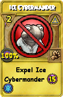 Wizard101 Myth spell card: Ice Cybermander, Spell ID 6179