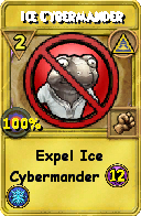 Wizard101 Myth spell card: Ice Cybermander, Spell ID 6195