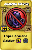 Wizard101 Myth spell card: Arachna Soldier, Spell ID 6196