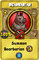 Wizard101 Myth spell card: Boarbarian, Spell ID 6202