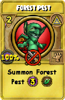 Wizard101 Myth spell card: Forest Pest, Spell ID 6203