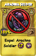 Wizard101 Myth spell card: Arachna Soldier, Spell ID 6208