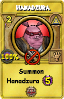 Wizard101 Myth spell card: Hanadzura, Spell ID 6215