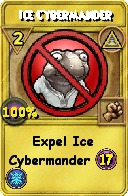 Wizard101 Myth spell card: Ice Cybermander, Spell ID 6218
