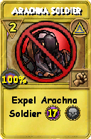 Wizard101 Myth spell card: Arachna Soldier, Spell ID 6219