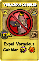 Wizard101 Myth spell card: Voracious Gobbler, Spell ID 6220