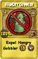 Wizard101 Myth spell card: Hangry Gobbler, Spell ID 6221