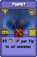 Wizard101 Storm spell card: Tempest, Spell ID 6231