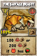 Wizard101 Balance spell card: The Savage Beast!, Spell ID 6239
