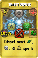 Wizard101 Balance spell card: Spirit Defuse, Spell ID 6252