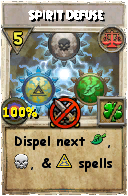 Wizard101 Balance spell card: Spirit Defuse, Spell ID 6253