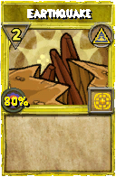 Wizard101 Myth spell card: Earthquake, Spell ID 6273