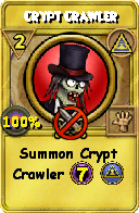 Wizard101 Myth spell card: Crypt Crawler, Spell ID 6287