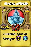 Wizard101 Myth spell card: Glacial Avenger, Spell ID 6288