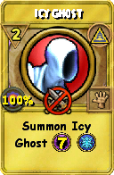 Wizard101 Myth spell card: Icy Ghost, Spell ID 6290