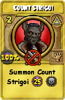 Wizard101 Myth spell card: Count Strigoi, Spell ID 6292