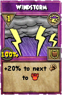 Wizard101 Storm spell card: Windstorm, Spell ID 6297