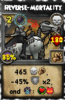 Wizard101 Death spell card: Reverse-Mortality, Spell ID 6307