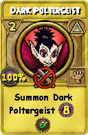 Wizard101 Myth spell card: Dark Poltergeist, Spell ID 6316
