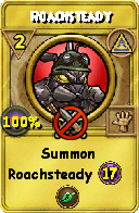 Wizard101 Myth spell card: Roachsteady, Spell ID 6317
