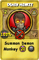 Wizard101 Myth spell card: Demon Monkey, Spell ID 6329
