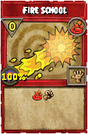 Wizard101 Fire spell card: Fire School, Spell ID 6330
