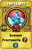 Wizard101 Myth spell card: Frostmantle, Spell ID 6334