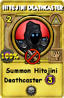 Wizard101 Myth spell card: Hitojini Deathcaster, Spell ID 6337